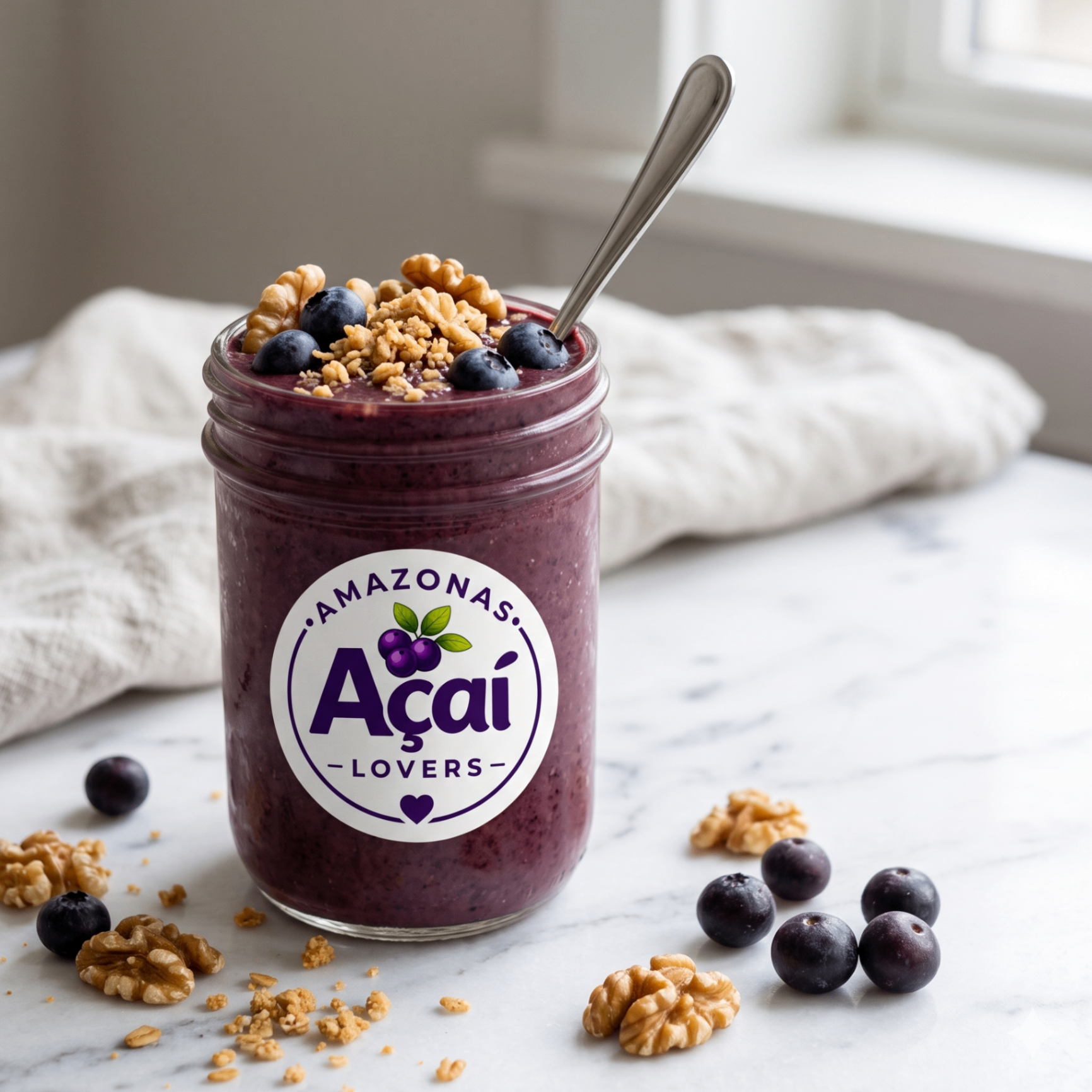 Smoothie de açaí natural para llevar
